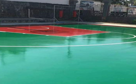 渝北篮球场翻新地面